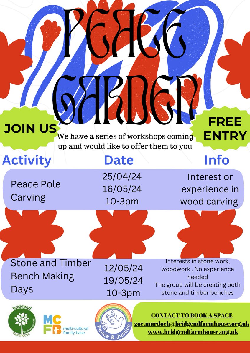 Peace & Justice (@peacejusticesco) on Twitter photo Some great upcoming events at the peace garden we are facilitating with <a href="/BridgendFarmhse/">Bridgend Farmhouse</a> - sign up to a free workshop by emailling zoe.murdoch@bridgendfarmhouse.org.uk
#peace #edinburgh Some great upcoming events at the peace garden we are facilitating with <a href="/BridgendFarmhse/">Bridgend Farmhouse</a> - sign up to a free workshop by emailling zoe.murdoch@bridgendfarmhouse.org.uk
#peace #edinburgh