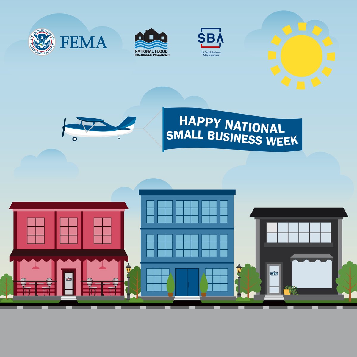 Small businesses are a key part of our economy. This #SmallBusinessWeek, we partnered with @SBAgov to recognize the entrepreneurial spirit of business owners and the incredible work of insurance agents that help protect the lives of from the dangers of flooding.