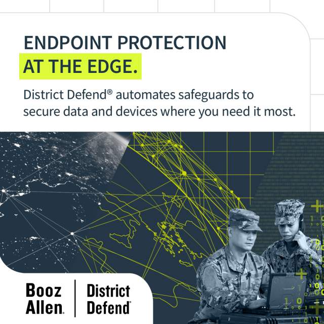 Join #BoozAllen at #SOFWeek2024, May 6-10, at the Tampa Convention Center, to learn how solutions such as District Defend® and Commercial Solutions for Classified capabilities are bringing security from the Edge to the Enterprise. Swing by booth 1604 to... bit.ly/3QpeFET