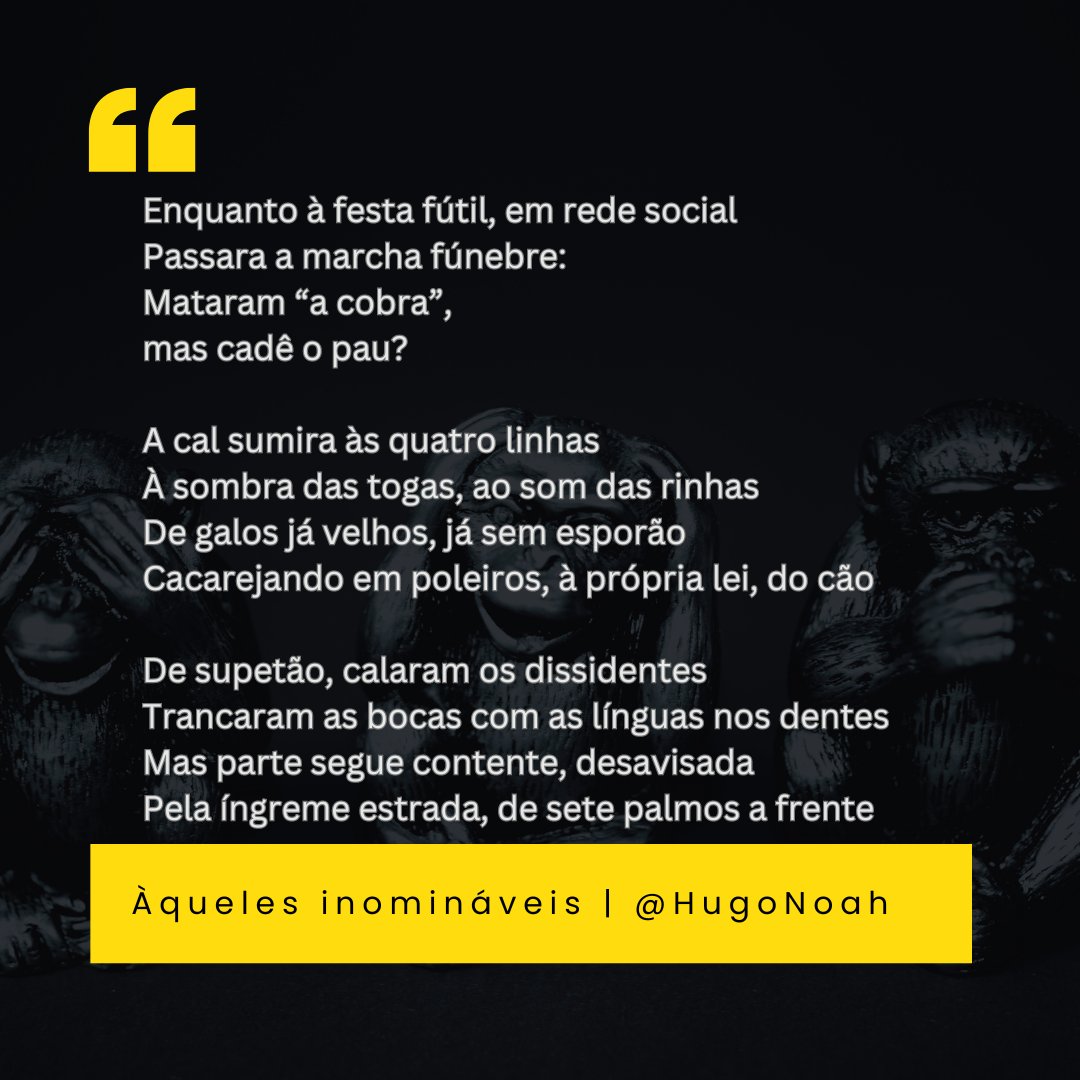 HugoNoah's tweet image. Enquanto posso.