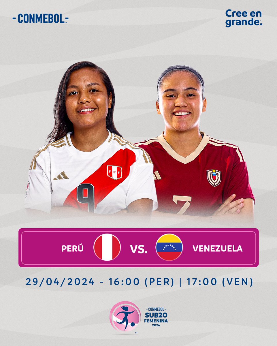 ¡Jornada de definiciones! ⚽🤩 @SeleccionPeru se enfrenta ante @FemeninoFVF en el partido que abre la jornada de lunes en la Fase Final de la CONMEBOL #Sub20Fem. 🇵🇪🏆🇻🇪 #CreeEnGrande