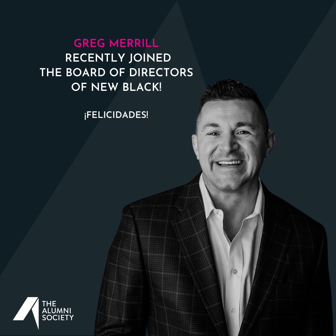 🎉 Congratulations to Greg Merrill on his appointment to the Board of Directors at New Black, a leading Dutch enterprise software company!  

Email us at members@thealumnisociety.com and keep us updated on your accomplishments!

 #Leadership #AlumniSuccess #BoardOfDirectors