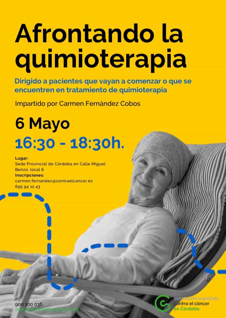 Afrontando la quimioterapia. 
6 de mayo en la sede de Córdoba.
#todoscontraelcancer