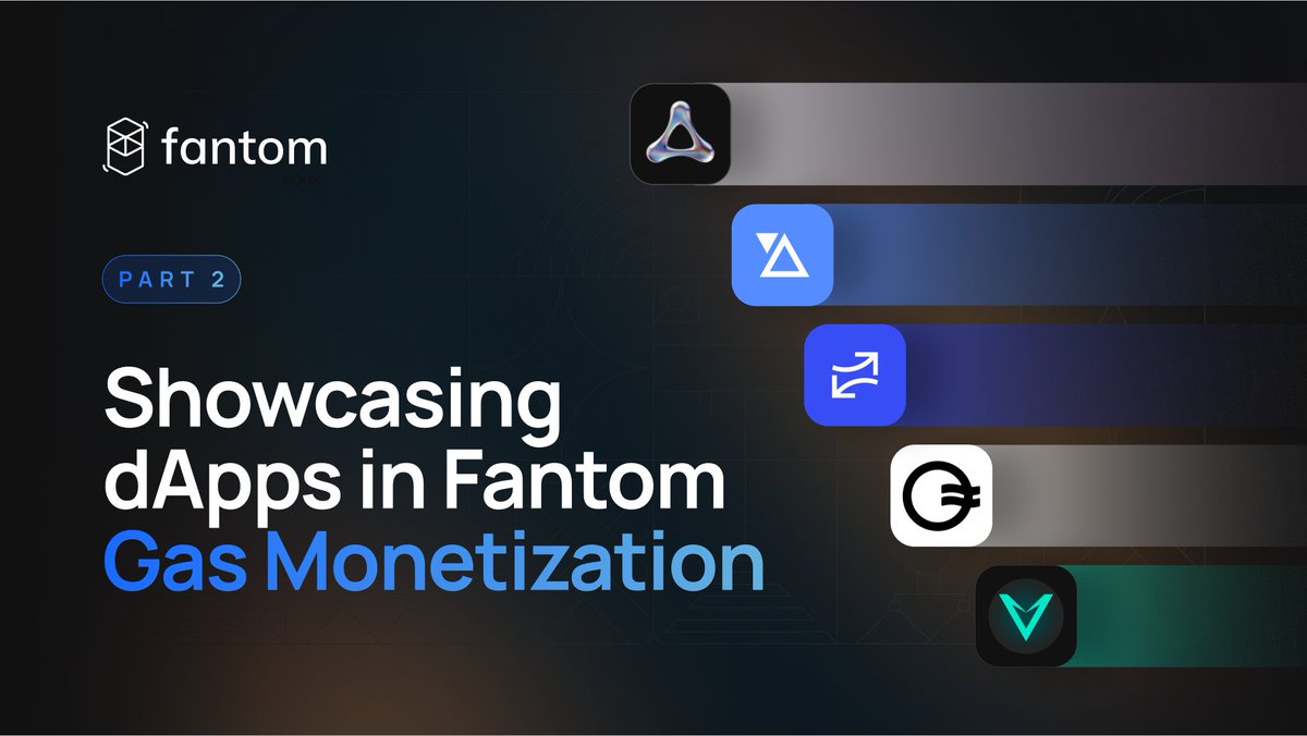 1/ The top gas-producing dApps on #Fantom earned over 85k FTM as part of our latest Gas Monetization quarterly bonus. 🌟 Last week, we featured the first 6 innovative dApps driving the most user engagement, and now we're excited to share the final projects. Check them out 👇