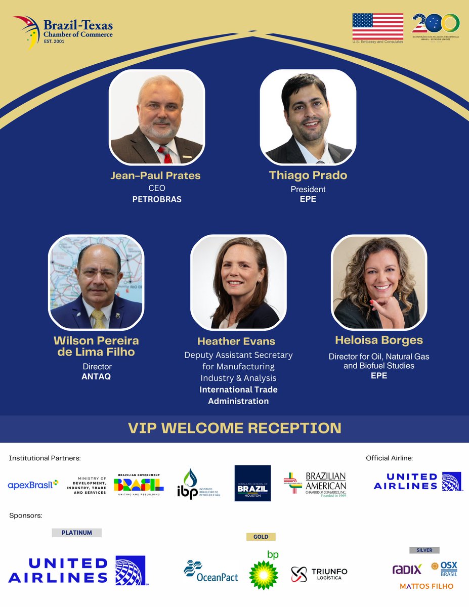 🎟️ Join the OTC-Houston week at the VIP evening reception welcoming Texan and Brazilian officials. As a member of the BACC community, you are entitled to a discount by using a special code. Register now at ow.ly/8jUN50RqWfa #BrazilUSCham #BRATECC - Via @bratecchouston