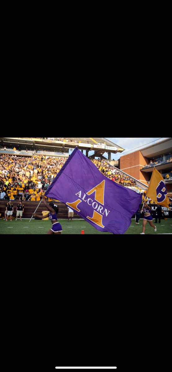 Blessed to receive my first D1 offer from alcorn state university 🟡🟣@Coach_TWatson @MacCorleone74 @LawrencHopkins @ESPN3ALLDAY @CoachMacSTC @LHSWildcats_FB