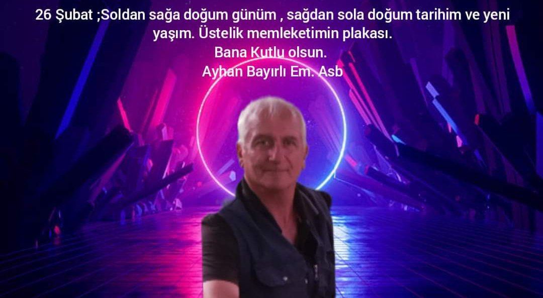 ASSUBAY KAMUOYUNA 
Assubay onur ve hak mücadelesinin her alanında varlığı ile etkin rol oynayan , 
Yol ve dava arkadaşımız emekli Assubay sevgili Ayhan Bayır 'lı yı kaybetmeyin derin acısını yaşıyoruz .
Ruhun şad mekanı cennet olsun...