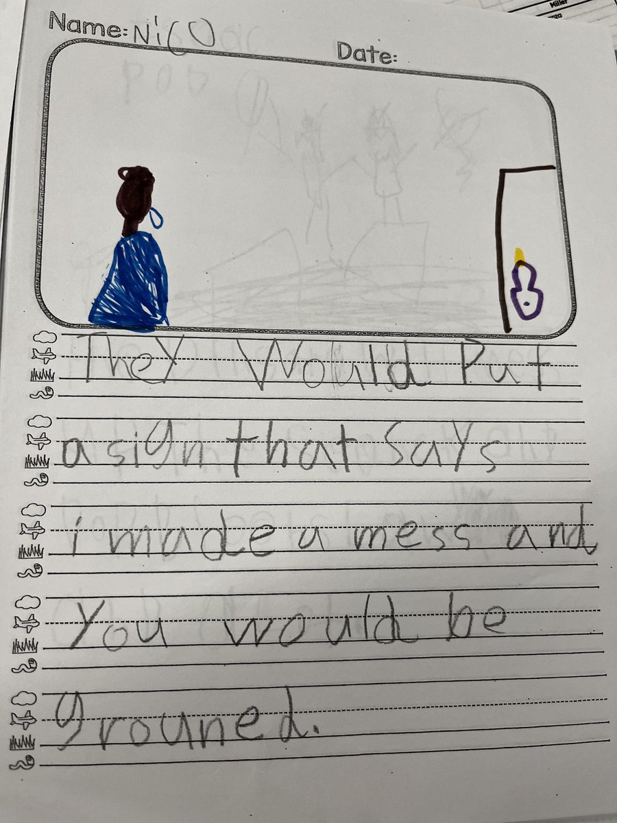 First Grade Update: We read the book, "What the Dinosaurs Did Last Night: A Very Messy Adventure" and first grade cubs had to use their knowledge of plot and using details in writing to write an alternate ending to the story. I loved seeing their creativity!! <a href="/canSTEM/">Cannon Cubs</a>