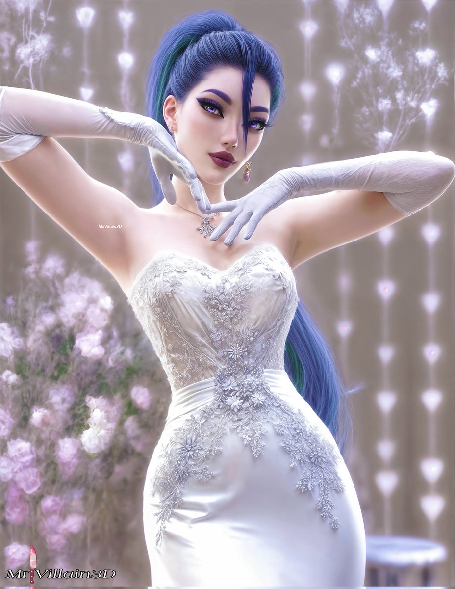 Perfect Bride for a Perfect Day ♥️ Model by: @SokuRabbit -Don't re-edit my art -Reposts with credits #KDA #Kaisa #Allout #LeagueOfLegends #Wildrift #Bride #Fanart #Artwork