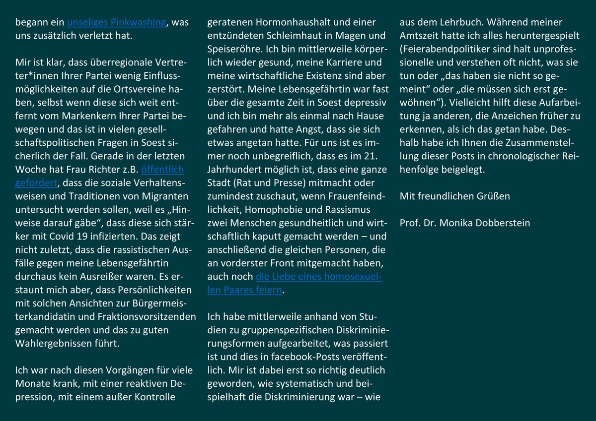 @Die_Gruenen @gruenenrw @ChancenNRW @svenlehmann Hier mein erster von vielen Hilferufen an @JosefinePaul, damals queerpolitische Sprecherin des NRW-Landesvorstandes @gruenenrw, heute Ministerin für Chancengleichheit @ChancenNRW. 2/4