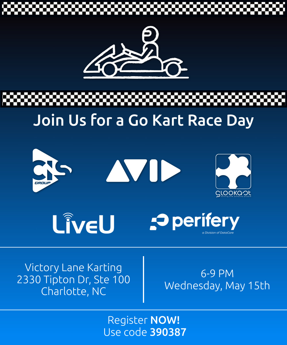 Rev your engines, Charlotte! Join us for Go Kart Race Day! 📍Location: Victory Lane Karting-2330 Tipton Drive, Suite 100-Charlotte, NC 28206 🗓️Date: Wednesday, May 15th ⏰ Time: 6–9 PM 🎟️Register here with code 390387: shorturl.at/gilTW @Avid @GLOOKAST @LiveU #Perifery