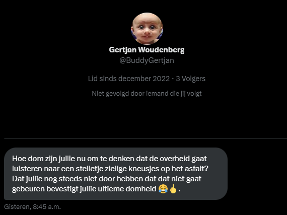 Hey, @BuddyGertjan, dit lijkt me een vrij acceptabele vraag om gewoon in de openbaarheid te bespreken, want veel mensen vragen zich hetzelfde af, want veel mensen vinden al dat activisme maar eng en bedreigend, en houden er niet van als dingen anders gaan dan ze gewend zijn.