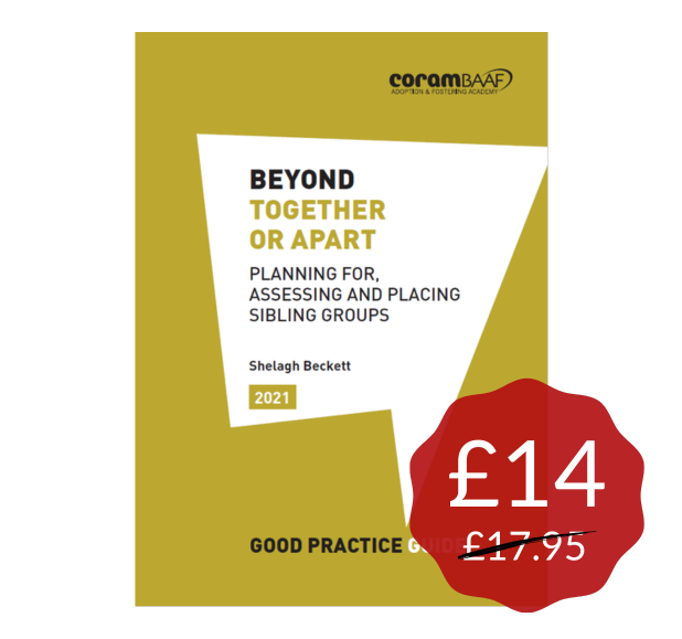 Get our Good Practice Guide, 'Beyond together or apart - Planning for, assessing and placing sibling groups' for £14 throughout April. Add the book to your basket and checkout, the discount will be visible at the checkout page. ow.ly/52fr50RoMjo