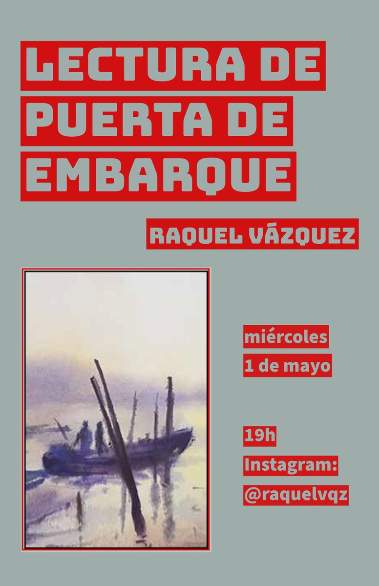 Después de un recorrido de año y medio, siete presentaciones y algún que otro recital, 'despido' mi libro Puerta de embarque con un directo en Instagram este miércoles 1 a las siete de la tarde. Leeré y comentaré algunos poemas, y responderé a vuestras preguntas. Os espero 🚀🌿