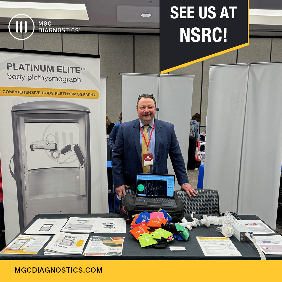 Join MGC Diagnostics at the #NSRC2024 conference!

We're showcasing our latest advancements in #RespiratoryCare at the Scott Conference Center in Omaha. Visit our booth & discuss how we can help you improve patient care and workflow efficiency. #LungHealth #Diagnostics #pulmonary