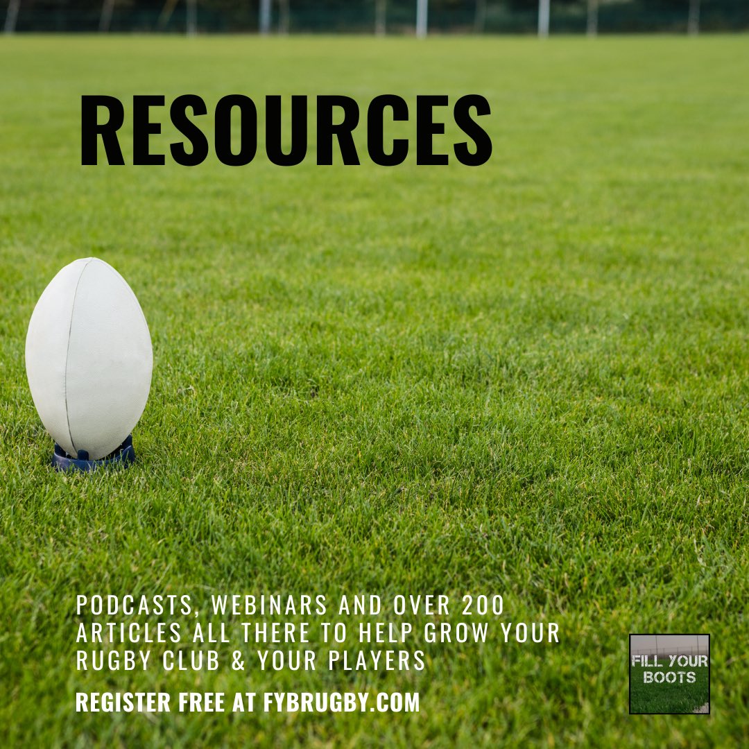 Discover our Resources library with 400+ articles, webinars, podcasts, and guides tailored for players, coaches, and volunteers, all aimed at enhancing your rugby club's growth and success! Sign up for free today! 🔗 fybrugby.com