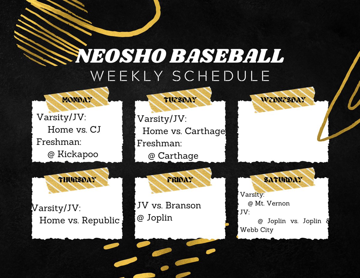 Crazy schedule this week and next. Here is alook ahead at all games as they are scheduled today. Come out and support your #Wildcats