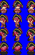 マリン船長の歩行グラフィック作ってみました