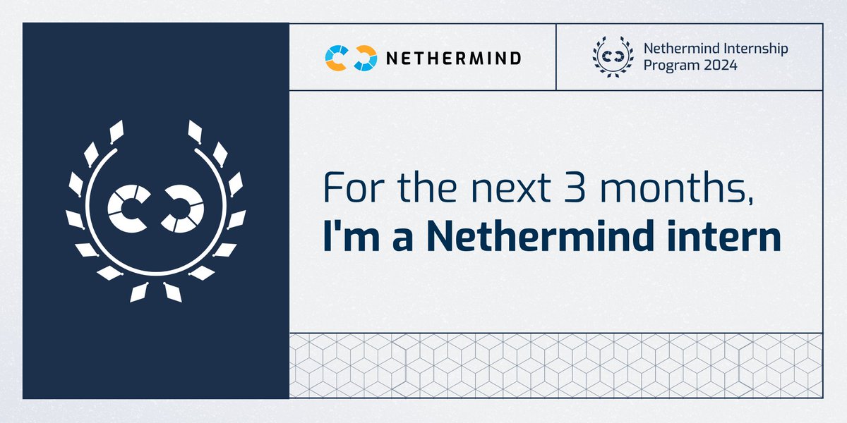 I’m excited to share my next adventure! 📷 For the next three months, I'll be diving deep into the world of blockchain with the team at @Nethermind. I am mostly looking forward to working on #SmartContracts Audits, Defi and Staknet. Let the learning begin! #NethermindIntern