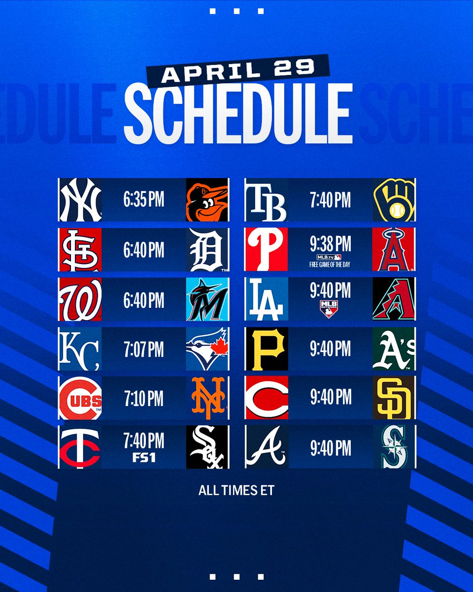 Start your week off with a dozen games! ⚾️