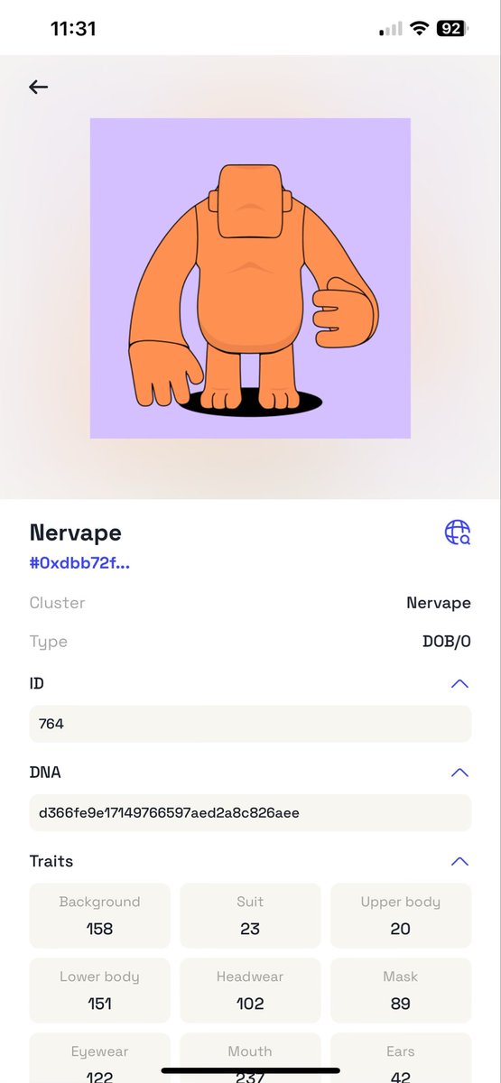 #nervape Just got my naked ape! Orange! #ckb