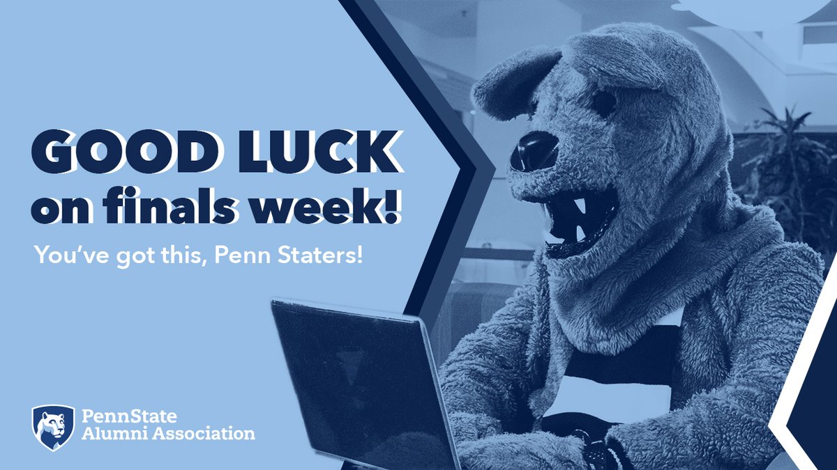 Finals week is here! Good luck, Penn Staters! 📚📝 #WeAre