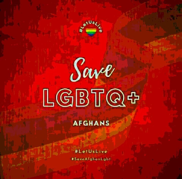 @ali_tawakoli @AndishaNasir #WeLGBTQIAfghansExist
#SaveAfghanLGBTQI
#RecognizeGenderApartheidInAfghanistan
#LetAfghanGirlsLearn
#LGBTRights
#WeNeedHelp
#HearUs
#DoNotIgnoreUs
@afghani1rainbow
@ali_tawakoli
@Shahriarmandeg2
@amnesty
@SR_Afghanistan
@AndishaNasir
@UNHumanRights
@UnitedNations
@UNAMAnews
✌️🏳️‍🌈