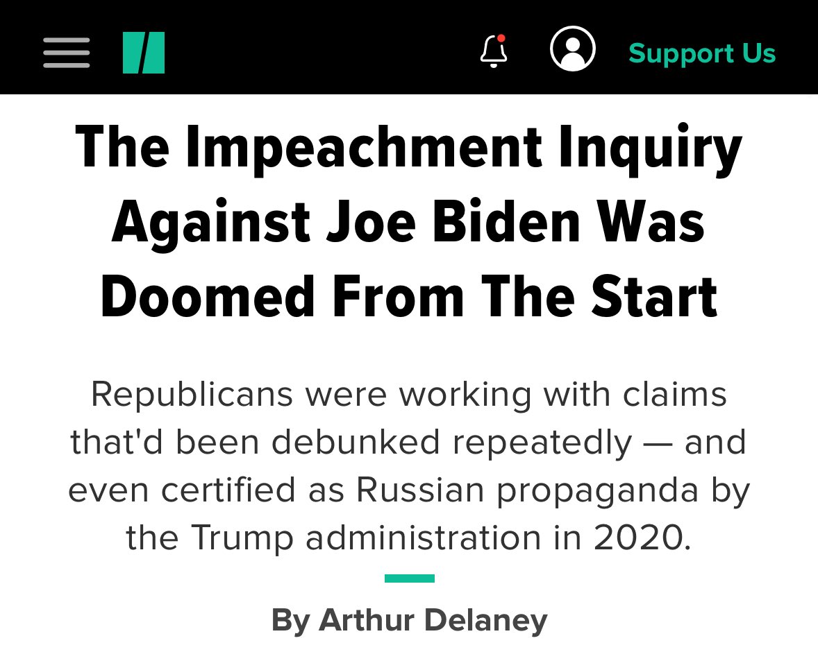 “Though some Republicans may blame House oversight committee Chair James Comer for their failure to impeach President Biden, the real reason is simple: The whole party bought into long-debunked conspiracy theories peddled by their leader, Donald Trump.” huffpost.com/entry/james-co…