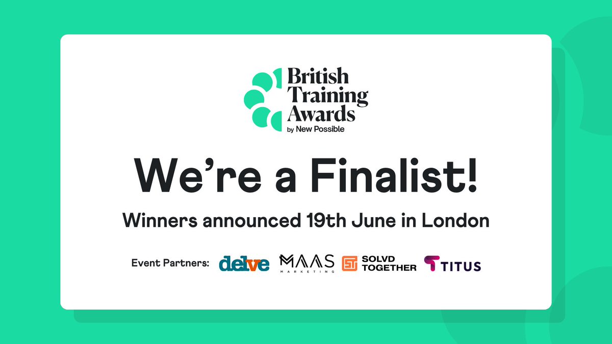 Thrilled to share that we're a finalist in the Apprenticeship Provider of the Year category at the @BritTrainAwards! 🎉 Winners revealed on June 19th in London. Let's celebrate #Learning & #Development's vital role in workforce success! Find out more: bit.ly/4dkoj5O