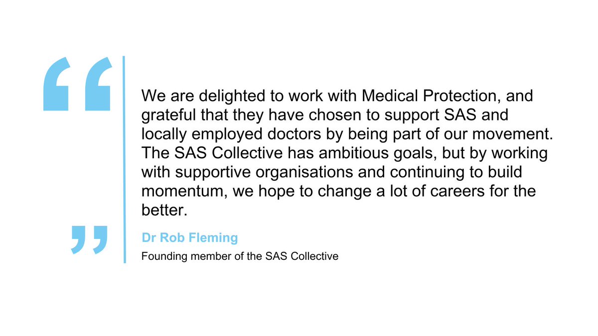 Dr Rob Fleming (@RobJimFleming), founding member of @theSAScollect shares what working together with Medical Protection and others to champion SAS and locally employed doctors means and how it will improve careers and retention across the UK. Read more: medicalprotection.org/uk/articles/me…