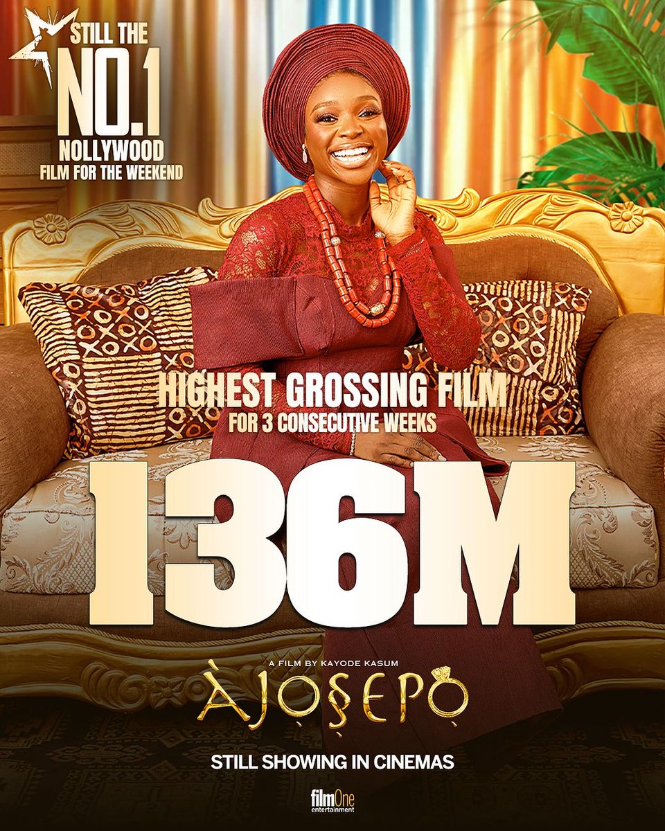 Highest grossing film for three consecutive weeks. 

Ajosepo is still showing in cinemas