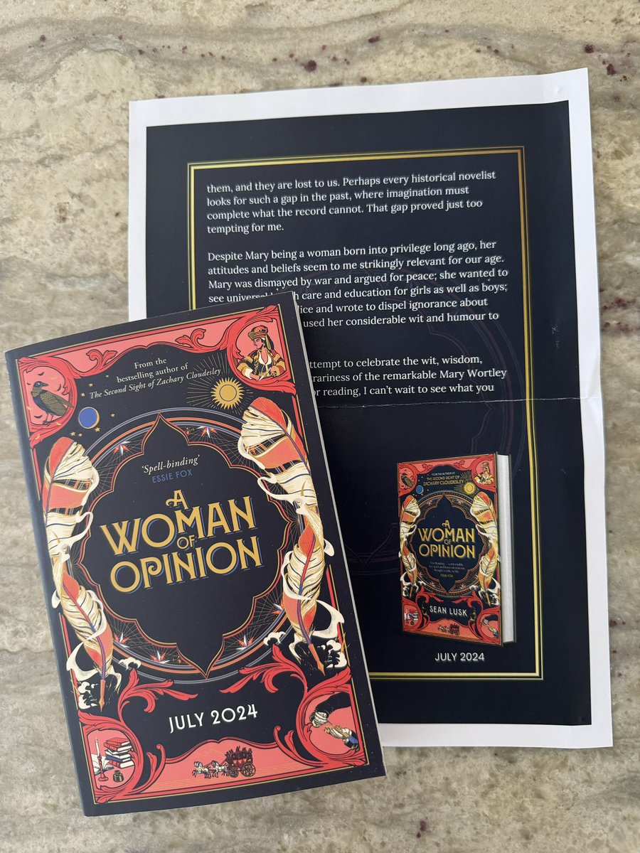 Delighted to receive a copy of #AWomanOfNoOpinion by @seanlusk1. It is out on 4th July from @DoubledayUK.