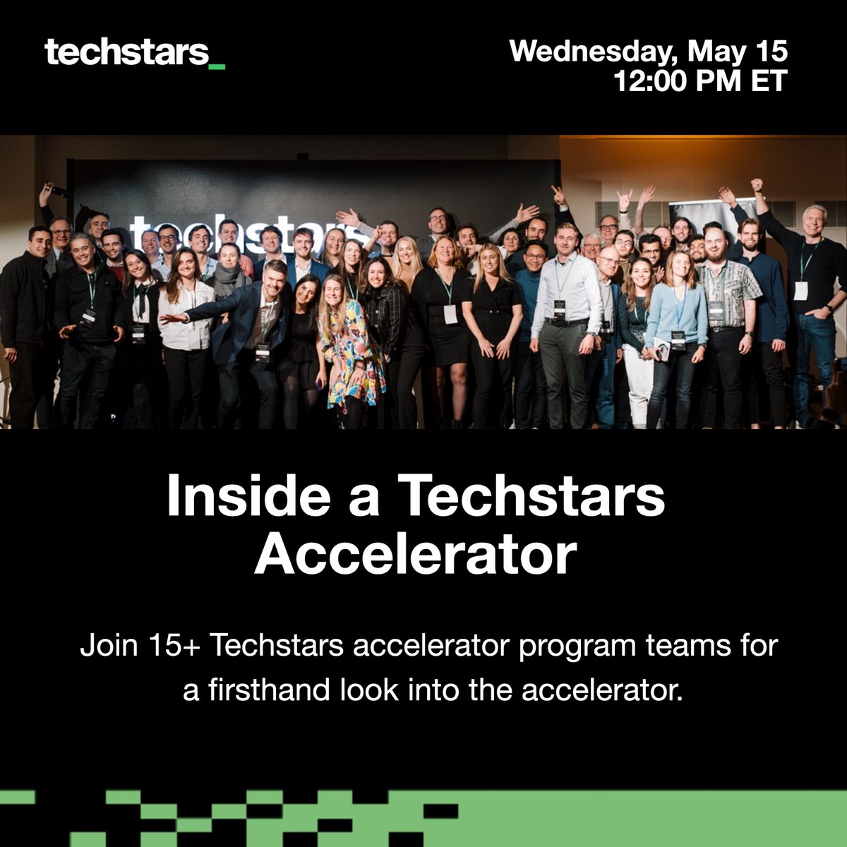 Curious about what Techstars can do for your startup❓ Join us to learn about our mentorship-driven programs, connect with our Managing Directors, and discover how to scale your startup. 📅 May 15th at 12:00pm ET 🔗 tsta.rs/Cz3550Rpyqs We can't wait to meet you!