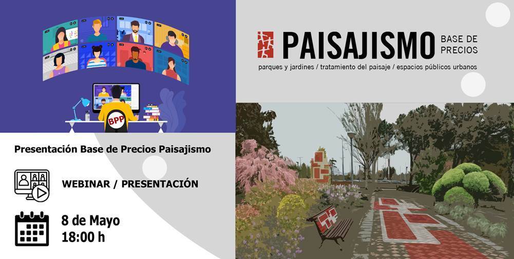 Presentación ONLINE de la BASE DE PRECIOS PAISAJISMO. 8 mayo a las 18:00 h. Webinar de 45 minutos en la que se nos mostrará, cómo nos puede ayudar BASE DE PRECIOS PAISAJISMO en el desempeño de nuestro trabajo. Inscripciones: docs.google.com/forms/d/e/1FAI…