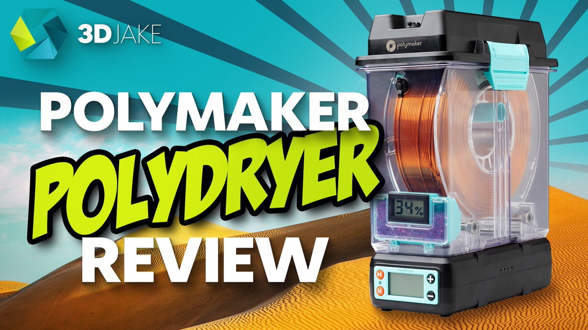 We recently tested out Polymaker's new Polydryer - a modular heater and drybox to keep your filament in ready to print condition! Check it out here: youtu.be/-jozfCAaodU?si…