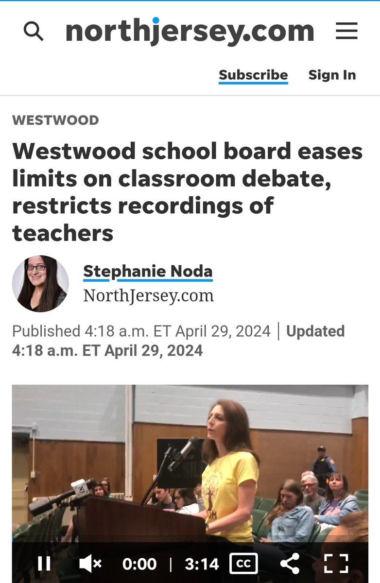 In #NewJersey, like in #WashingtonState, children belong to the state:

#WestwoodSchoolBoard eases limits on classroom debate, restricts recordings of teachers

conservativedailynews.com/2024/03/inslee…

northjersey.com/story/news/ber…