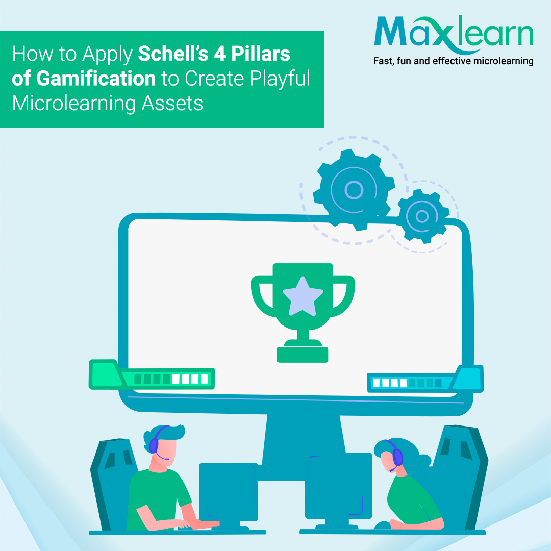 Gamification design in microlearning made easy with the 4 pillars proposed by Schell– story, dynamics, mechanics, and technology. Click to know more...  maxlearn.com/.../schells-fo…
#gamification #maxlearn #microlearning