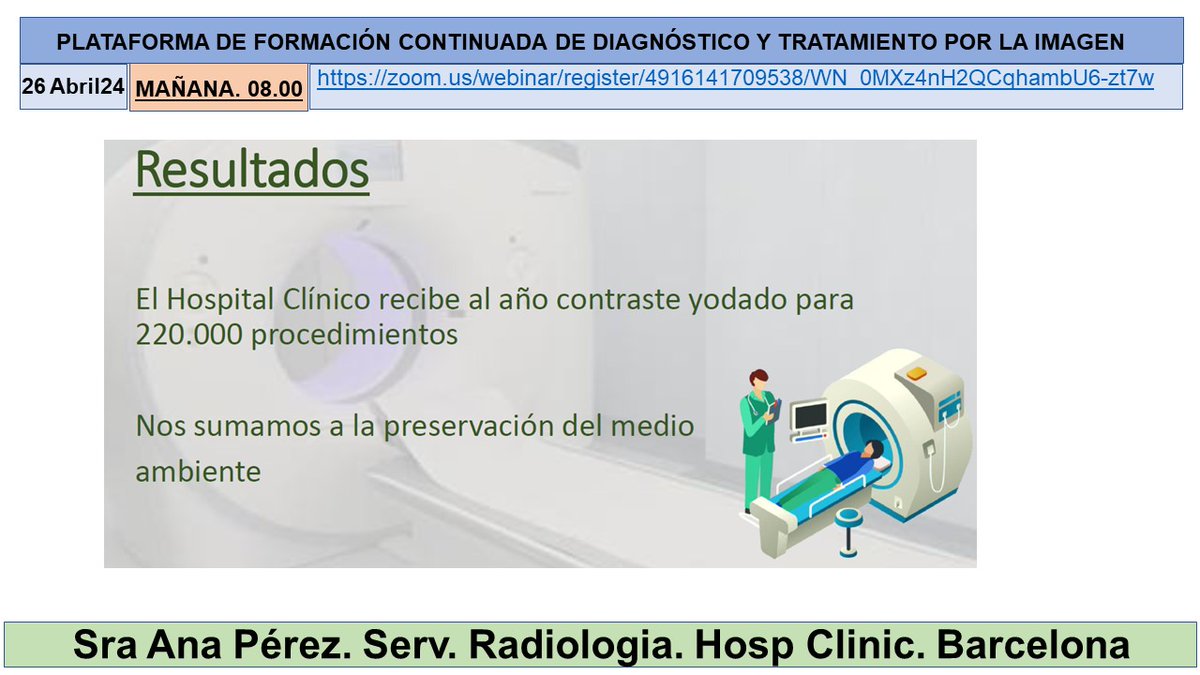 Interesante sesión de la Sra Anna Pérez sobre “Reciclaje de iodo. Curso de Enfermería y Técnicos en Radiologia y Medicina Nuclear” con moderación del Sr David Bujan @hospitalclinic@ACTEDI@idibaps @idibgi @htrueta @gencat @Radiolegs_CAT @seram_rx @iasgirona @AreaHjt @myESR @RSNA