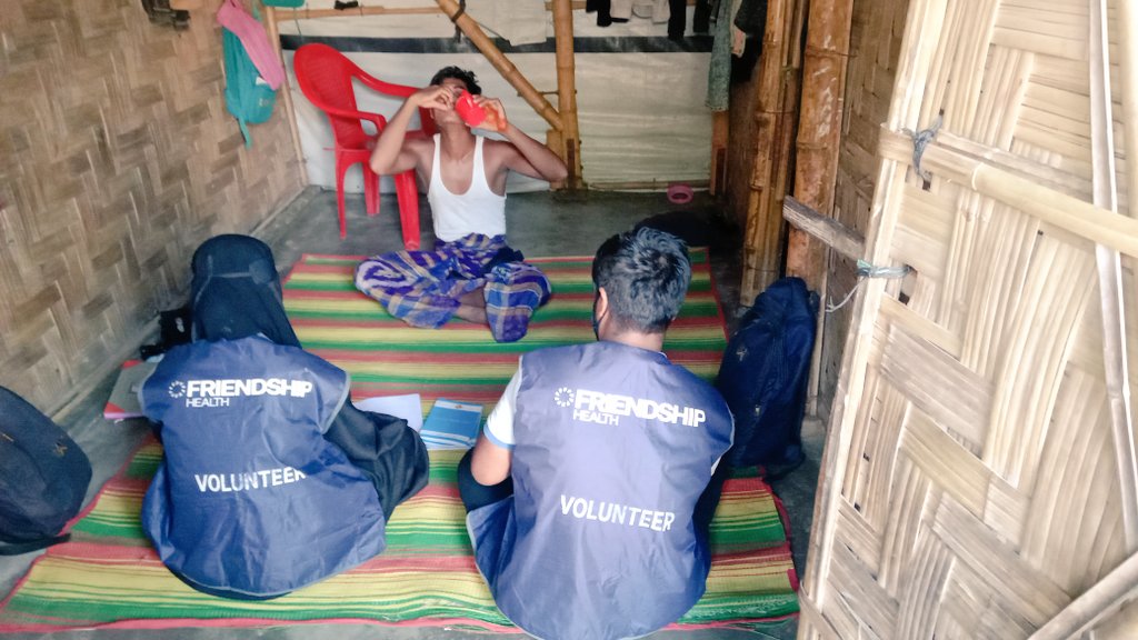 CHW Community Health Worker Contact Tracing Of Diphtheria Case Follow up . And Will Giving the Home Treatment Location: Camp 20 Extension @friendship_ngo