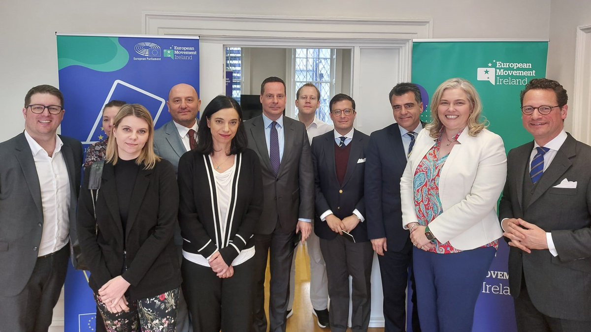 Great to welcome Ambassadors & embassy staff to @emireland offices this morning for a session on our latest activities and updating them on our #EUElections campaign.