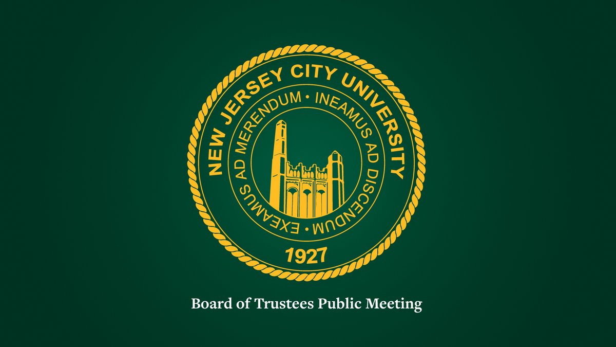 Board of Trustees Public Meeting 🗓️ Thursday, May 2, 2024 | 4 p.m. 📍 Gothic Lounge | Hepburn Hall Room 202 The NJCU Board of Trustees will hold a regular public meeting on Thursday, May 2, 2024. The public session portion of the meeting is expected to begin at 4 p.m.…