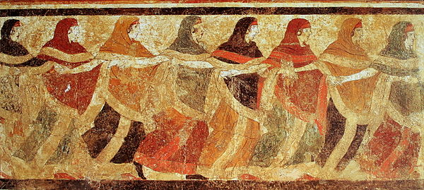 '...[A]rms interlocked as though they were dancing in a circle around the interior of the tomb.' 'Tomb of The Dancers' by Tribe of The Peucetians #MythologyMonday #31DaysofHaunting