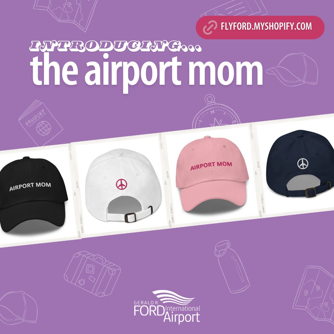 📢Introducing: The Airport Mom! Make sure to tell your airport moms that their timeliness, organization, and efficiency are appreciated this Mother's Day. Shop flyford.myshopify.com for crewnecks, hats, and more, so your airport mom can powerwalk in style. 😎