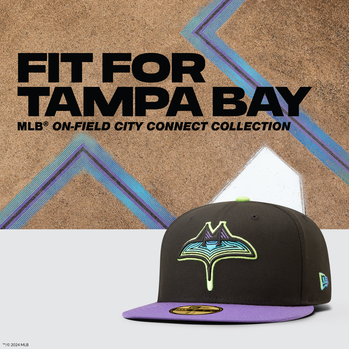 Inspired by the iconic Sunshine Bridge and vibrant skate culture of Tampa. Rep the Rays in a new way with their City Connect Cap, available now. newer.ac/RaysCityConnect