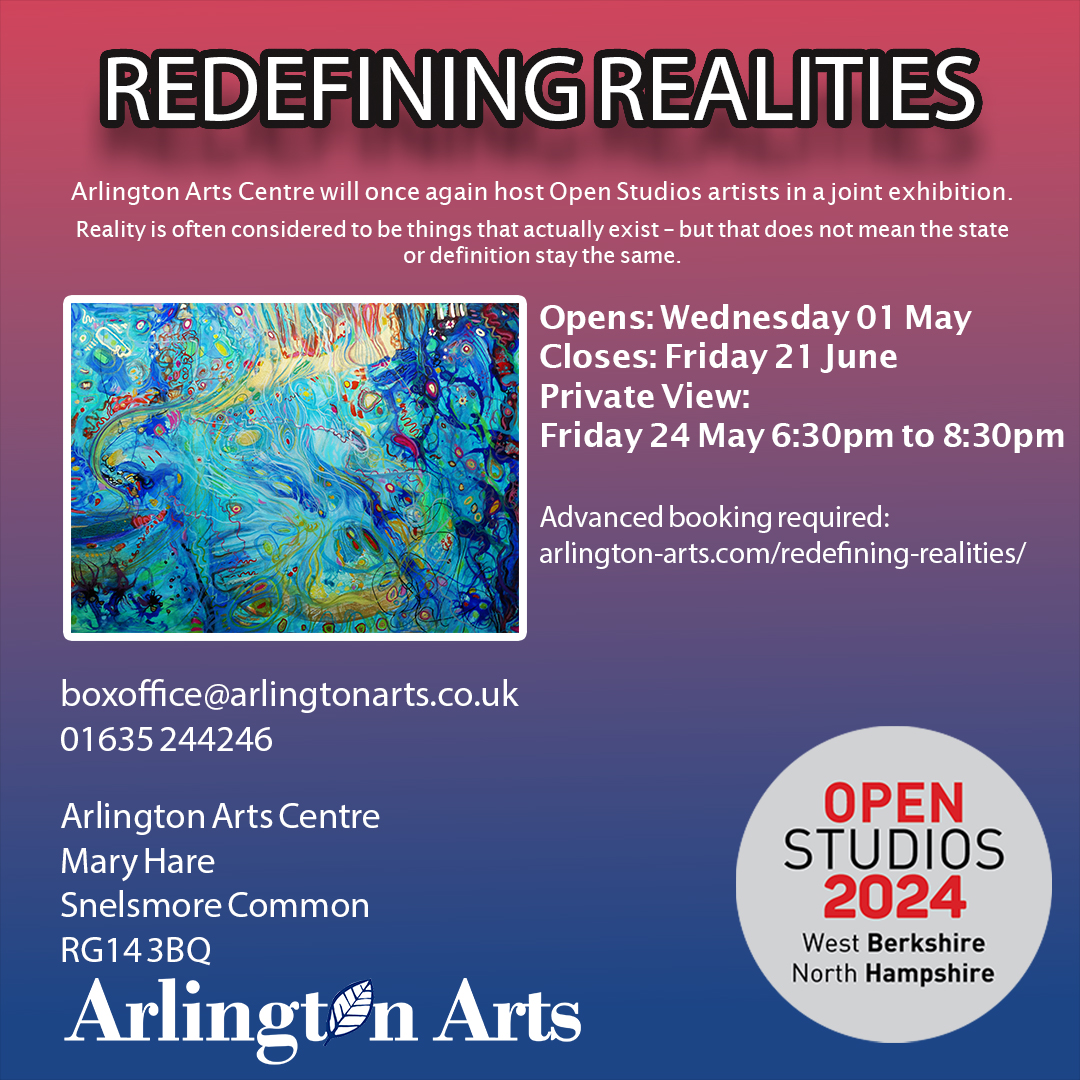 We're putting the finishing touches to 'Redefining Realities' - a group Open Studios West Berkshire & North Hampshire exhibition featuring work from 36 participating artists, opening this Wednesday 01 May. Pre-booking required: arlington-arts.com/redefining-rea…