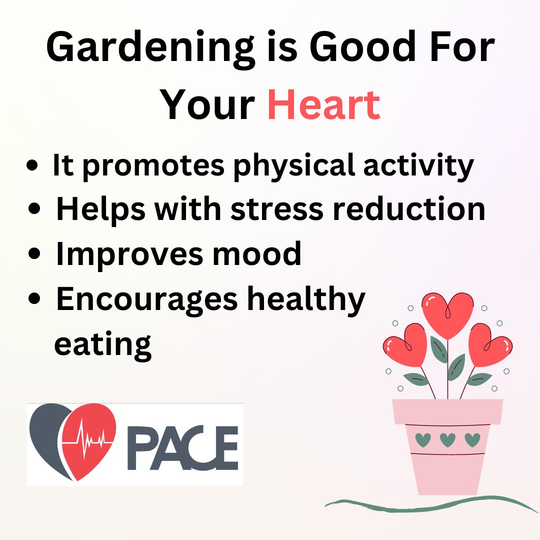 Incorporating #gardening into a healthy lifestyle can be a fun and rewarding way to support #heart health while enjoying the outdoors & connecting with nature.
#Cardiology #Cardiologist #Cardiac #HeartHealthy #HeartHealth #cardiovascularhealth #BeatHeartDisease #heartpatient