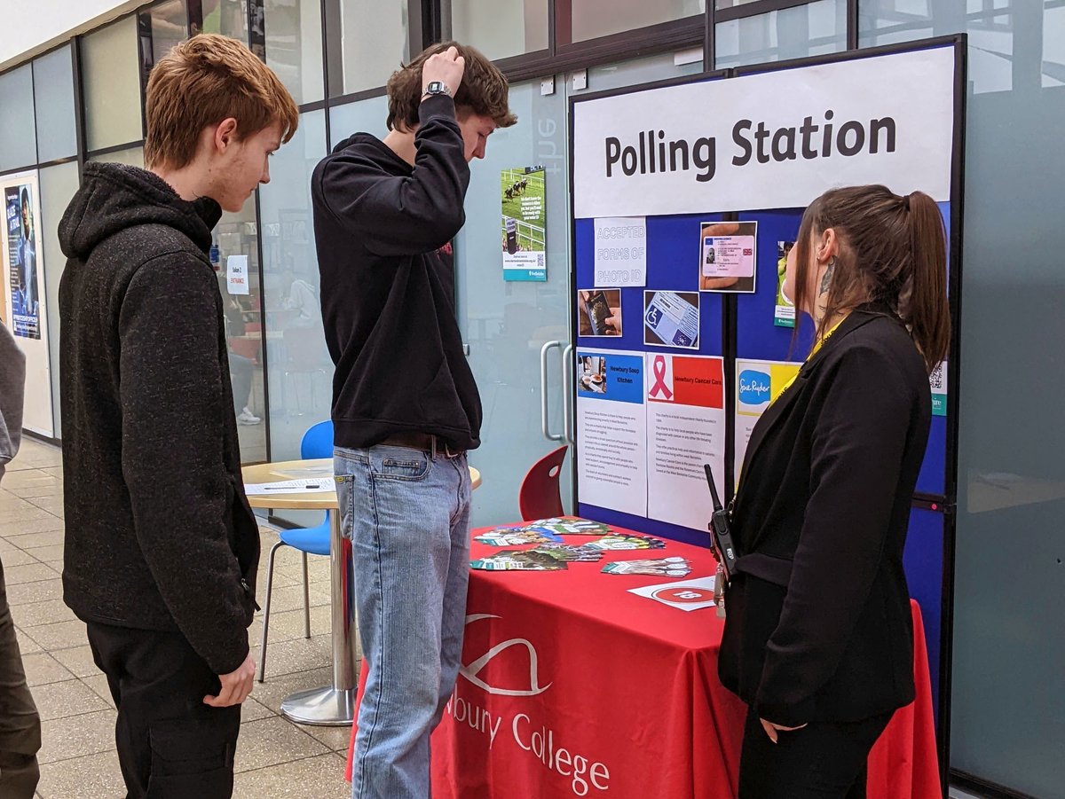 We joined by @WestBerkshire reps to guide students through voting today. From photographic ID to what to expect at polling stations, students stepped into our makeshift voting booth and cast their votes for one of three fantastic local charities. #VotingMatters #DemocracyDay