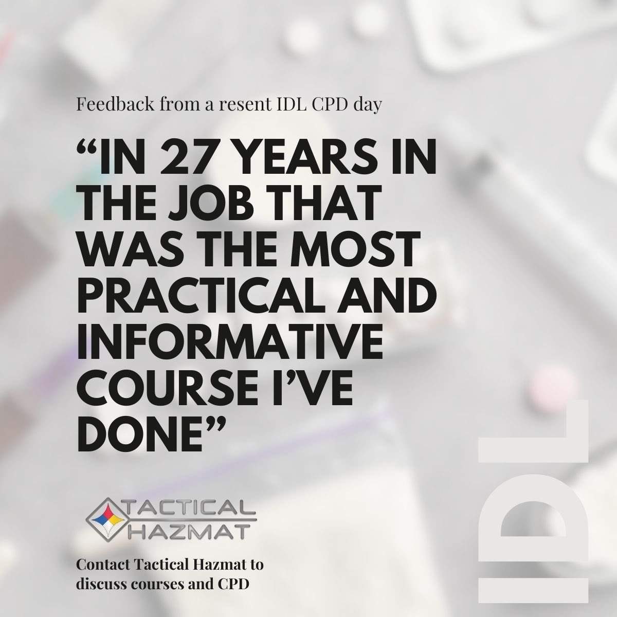 We’ve been quiet here but busy training the Emergency Services. It was nice to receive these words from our latest group of learners #TrainingHeroes #CPD #Police #EmergencyServices