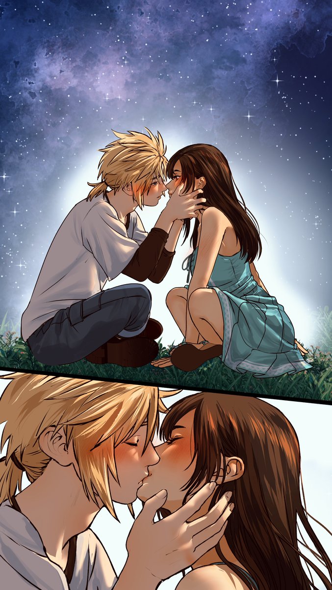 Cloud and Tifa. I have a special place in my heart for these two awkward young lovers.

#cloti #FF7Rebirth