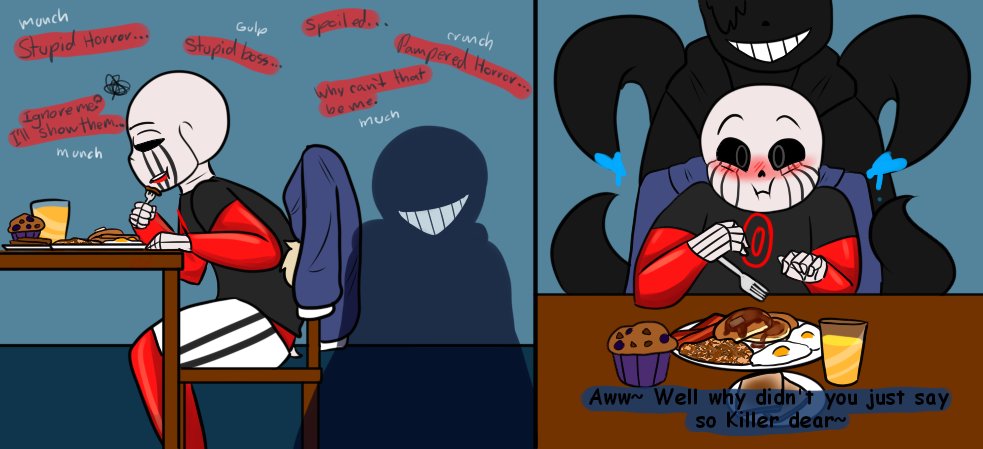 Nightmare's #FatSansPolyAU:
Ch 2 Killer, Ep 1/4

#KillerSans' jealousy finally catches the eye of #NightmareSans.

Hope it's full-filling and delicious as he expects.

#Undertum comm for @l3mon8108